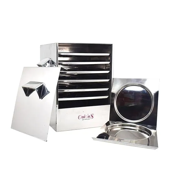 Cauka Square Cubic Idly Cooker 6 Plates comes with 6 Regular Idly & 2 Tatte Idly
